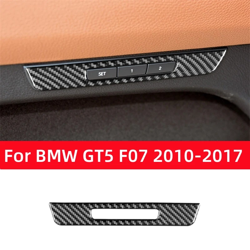 

Внутренняя отделка из углеродного волокна для BMW 5 серии GT5 F07 2010-2017, аксессуары, кнопки памяти на автомобильное сиденье, рамка, отделка крышки, декоративные наклейки