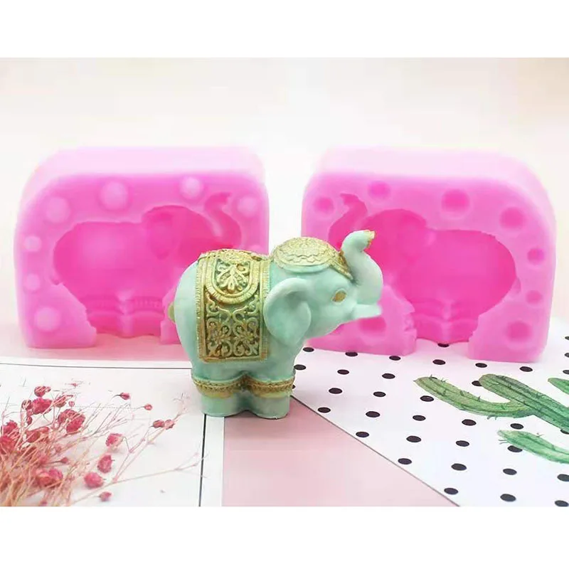 Piękny Baby Elephant świeca silikonowe formy do Handmade dekoracja stołu gipsowa żywica epoksydowa świeca aromaterapeutyczna silikonowa forma