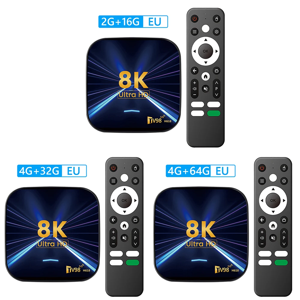

Android 14 Smart TV Box 8K HD Media Player 2.4G/5G Dual WiFi Set Top Box Android Box with Remote