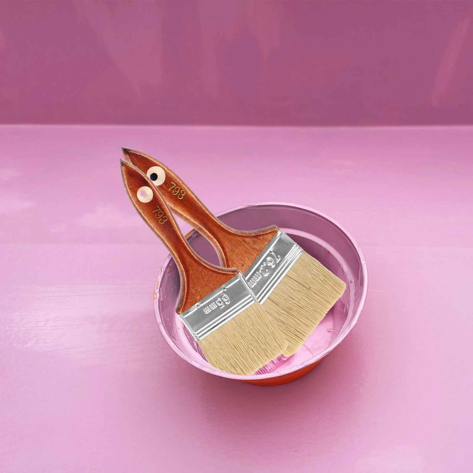 

5 шт., кисть для масляной краски, универсальная кисть с щетиной для настенной мебели, инструменты для рисования и рукоделия, кисти с деревянной ручкой