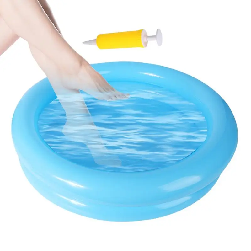 Collapsible Pool Footbath Multifunctional Inflatable Blue Portable Foot Wash Basin for Home Spa swimming pool Yard Beach Camping