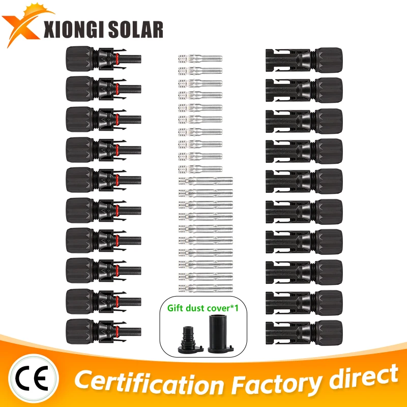 10 20 50 80 100 paia connettore solare fotovoltaico maschio e femmina 1000VDC 30A connettori di derivazione del pannello solare per cavo