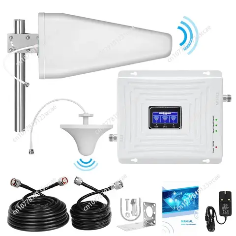 För Lintratek 3-bands signalförstärkare Repeater 900 1800 2100 Mhz Mobilnätsförstärkare Gsm 3g 4g GSM Signalförstärkare 12 best sales Lintratek signalförstärkare - №10