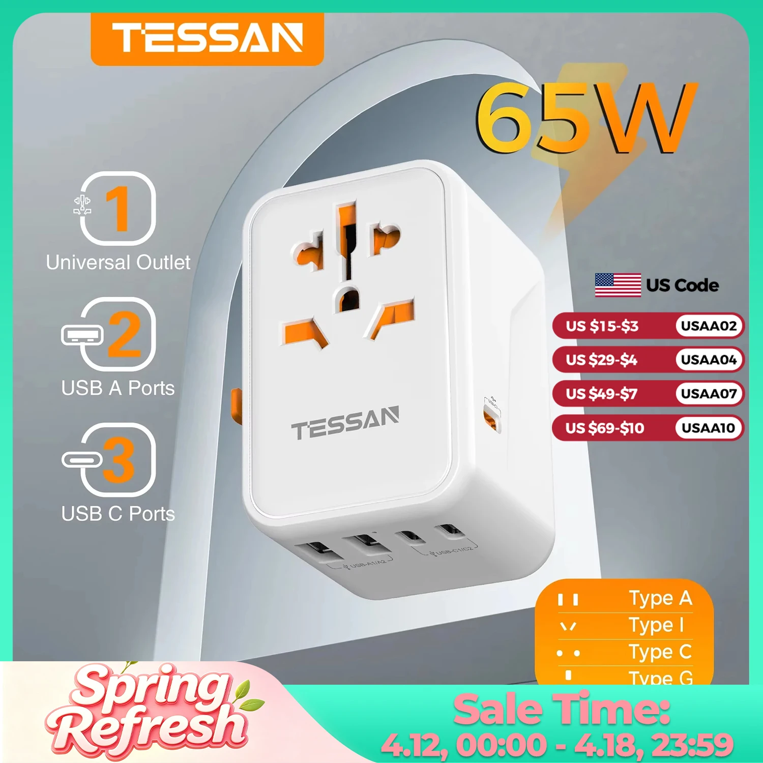 Tessan 65W Gan Trav…