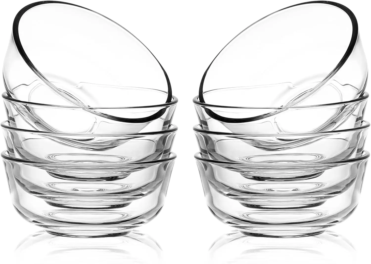 

Small Glass Bowls Set, 8 oz Prep Bowls for Cooking, 4 inch Kitchen Dessert Serving Bowls, 10 Pack