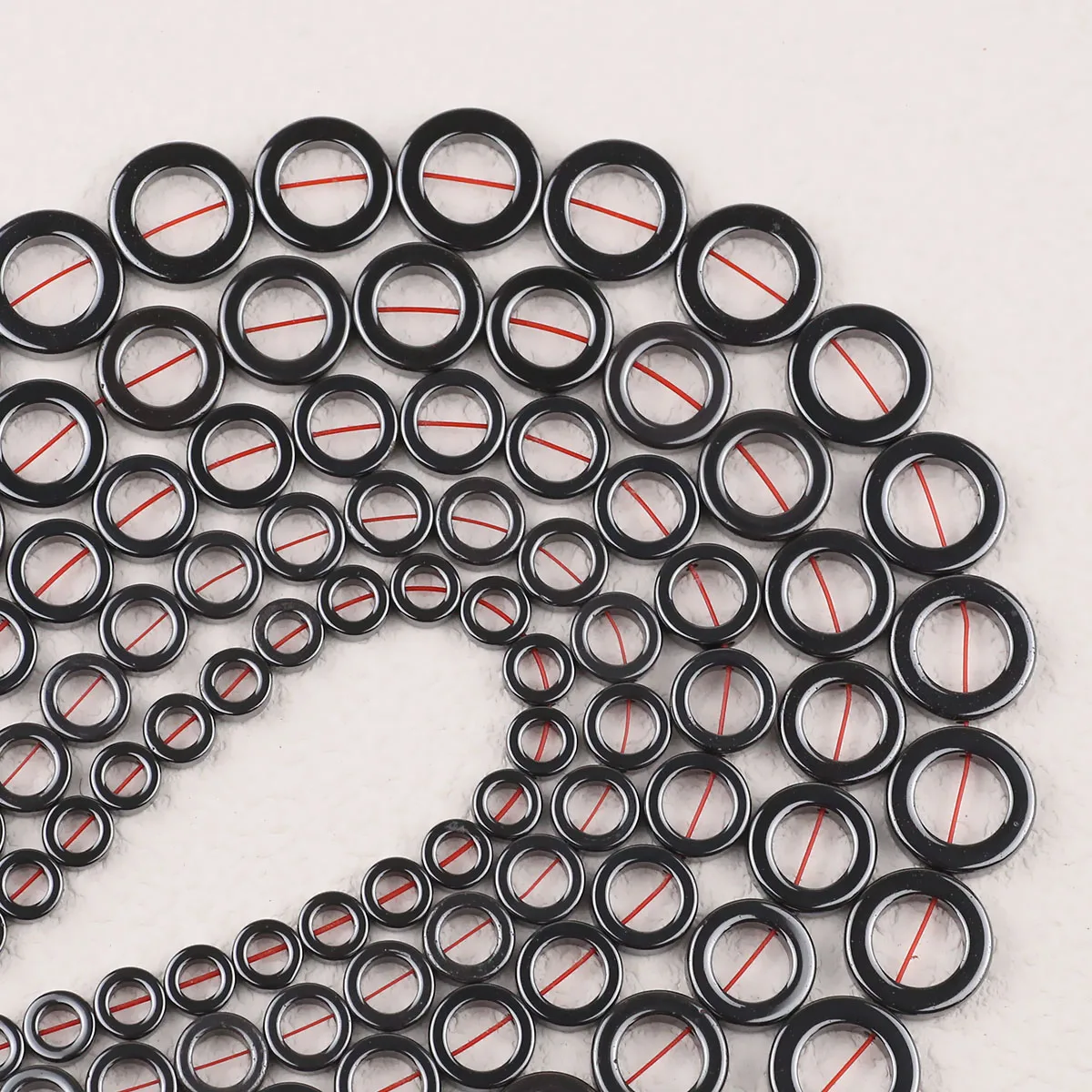 8/10/12/14/16MM Hohl Kreis Schwarz Hämatit Perlen Naturstein Lose Für Schmuck Armband, der DIY Erkenntnisse Zubehör