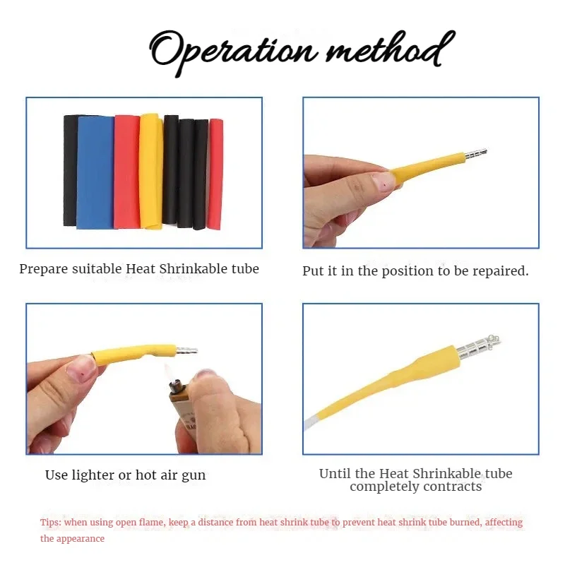 Tubo termorretráctil de 328 piezas 2:1, envoltura de Cable eléctrico impermeable, surtido de aislamiento eléctrico, Kit de Tubo termorretráctil