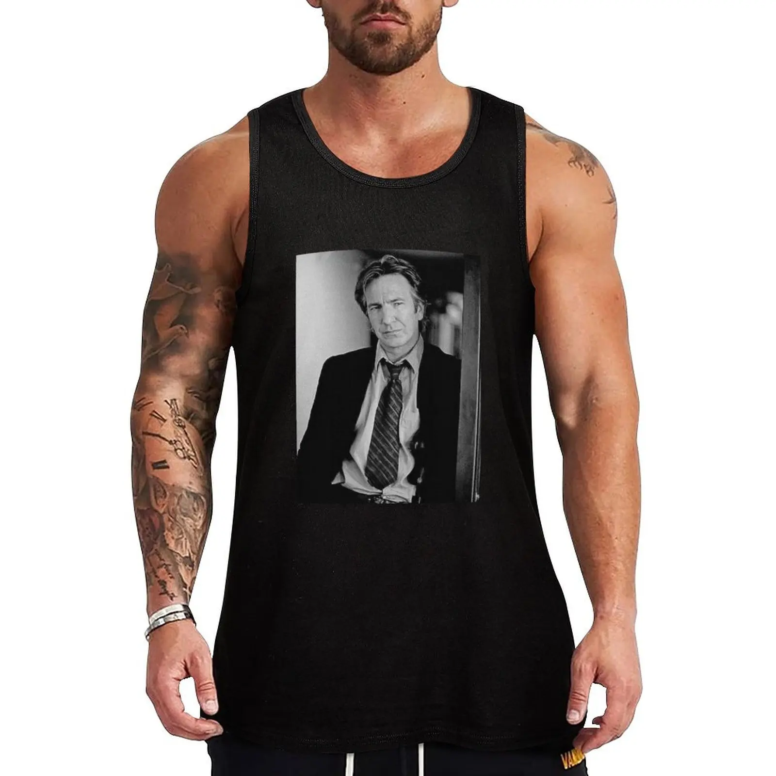 

Alan Rickman Tank Top Minimal Print Tank Top Simple Graphic Sleeveless