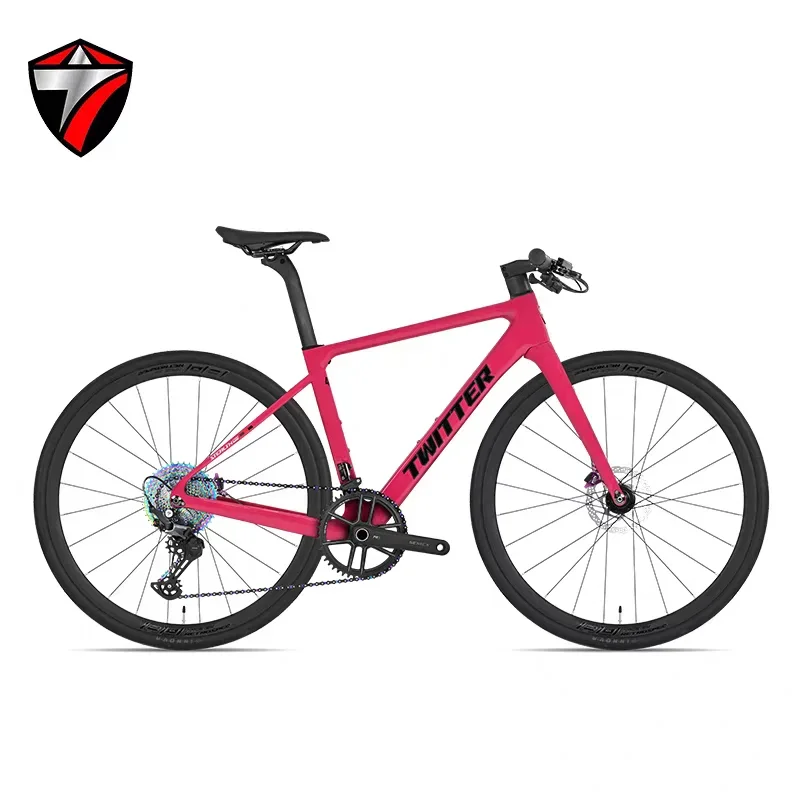 

TWITTER STEALTHpro 24S M6100-12Speed Flat Handlebar T800 Карбоновый шоссейный велосипед Четырехпоршневой гидравлический диск 700*30C велосипеды