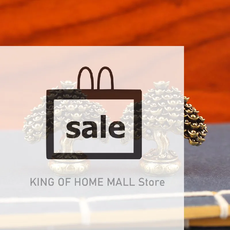 

1pc Brass Fortune Tree Ornaments Potted Tree Ingot Tree Retro Brass Ornaments Living Room Office Desktop Sculpture Home Decor