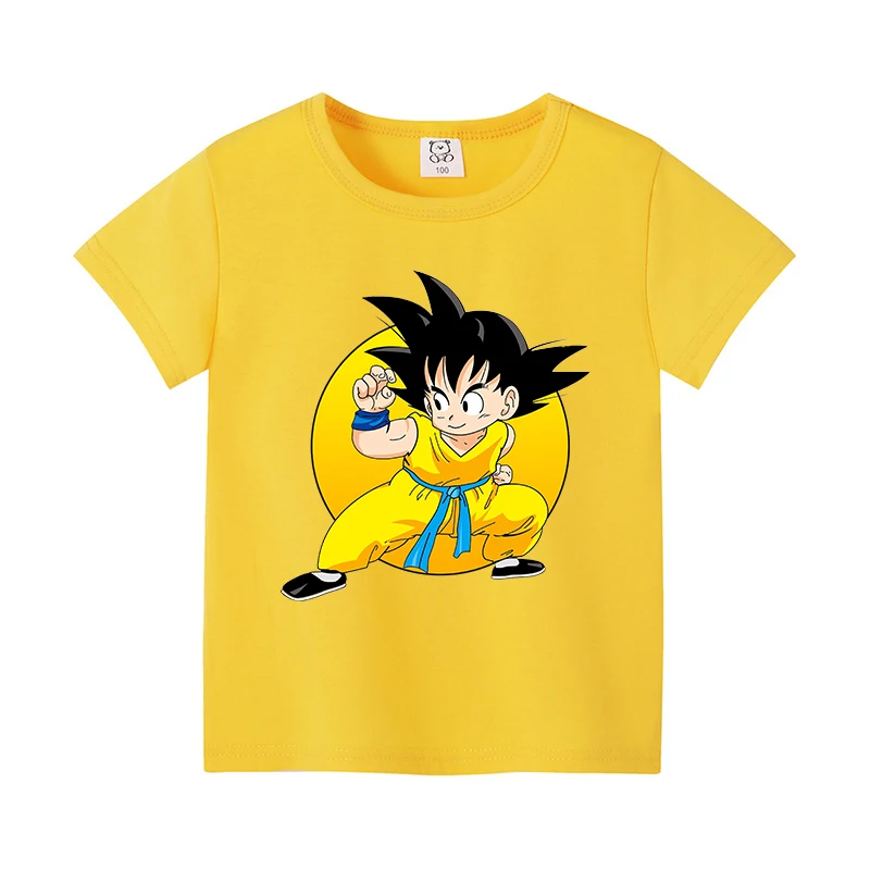 Dragon Ball Goku T-shirt Children's Clothing Cartoon Anime boy Short Sleeve Summer Casual Tops Shirts Cute baby Tees Clothes view 2