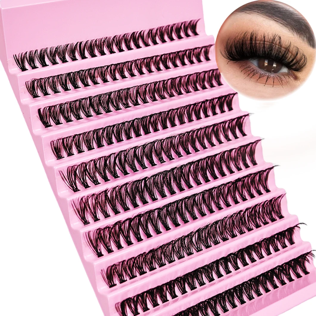 Wimperncluster, 110 Stück, Cluster-Wimpern, natürliches Aussehen, D-Locken, flauschige Cluster-Wimpern, DIY-Wimpernverlängerung