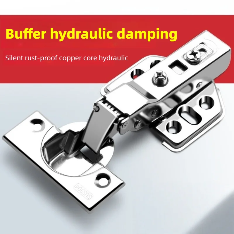 2Pcs Cold Rolled Steel Hydraulic Cabinet Door Hinges Soft Close Damper Buffer for All Cupboard Furniture Hardware