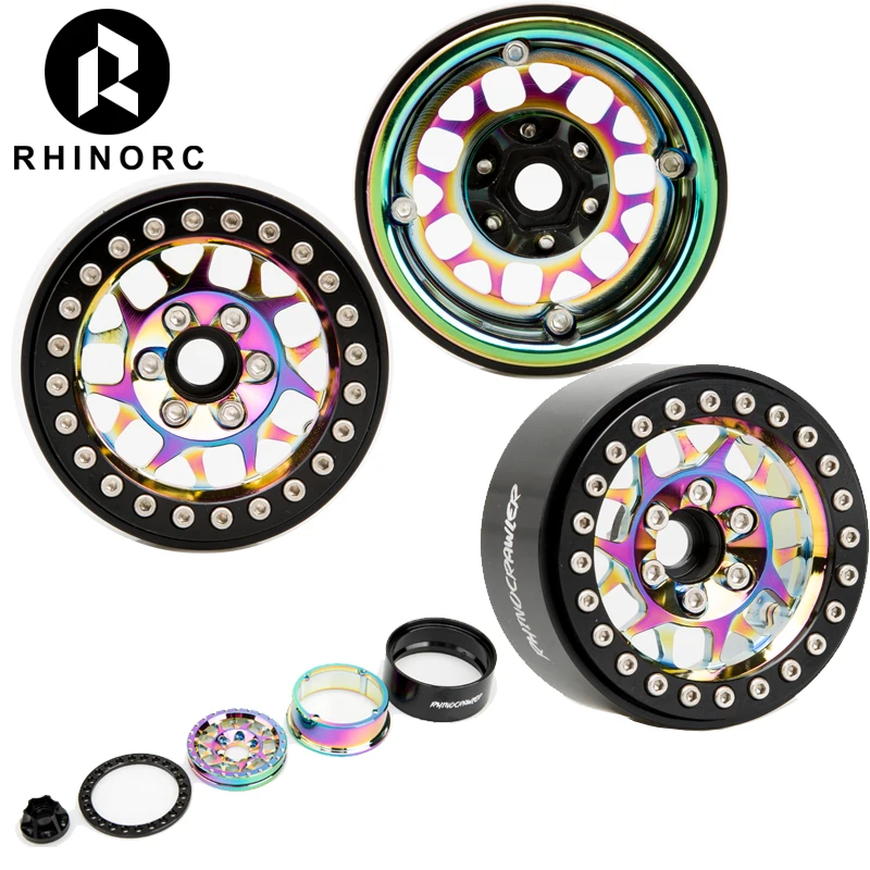 

4PCS 1.9" Inch Rainbow Aluminum Wheel Rim for 1/10 RC Crawler Car Axial SCX10 TRX4 TRX-6