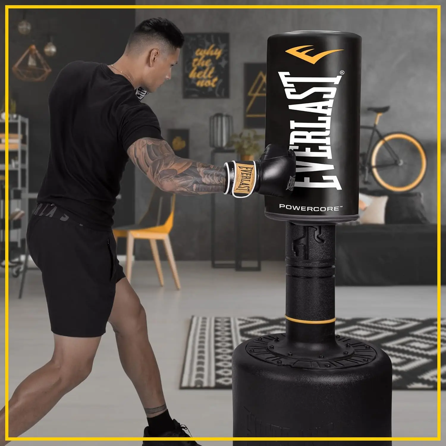 Powercore Free Standing Indoor Rounded Heavy Duty Fitness Training Punching Bag