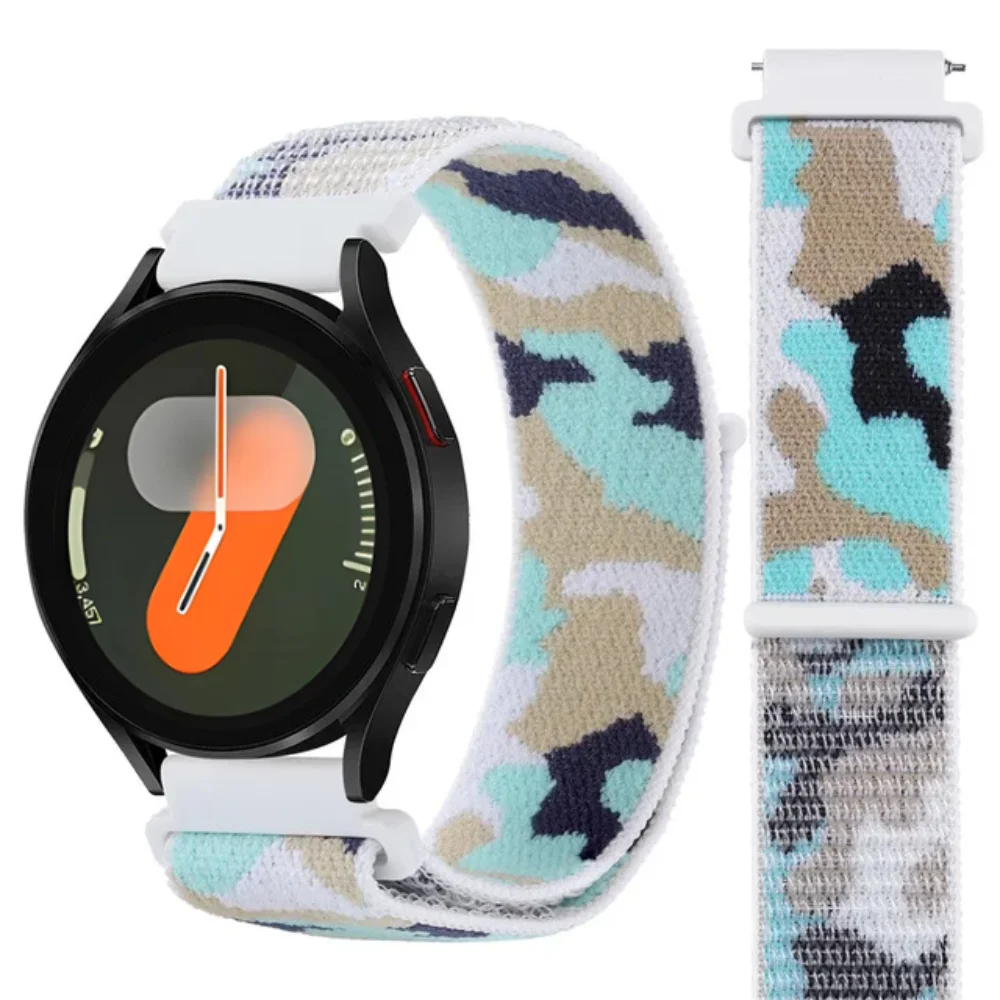 20mm 22mm Nylon Loop Strap for Samsung Galaxy Watch 7 6/Classic 4 5 Pro Active 2 44mm 40mm Wristband Huawei Watch 4 3 GT5/3/2Pro