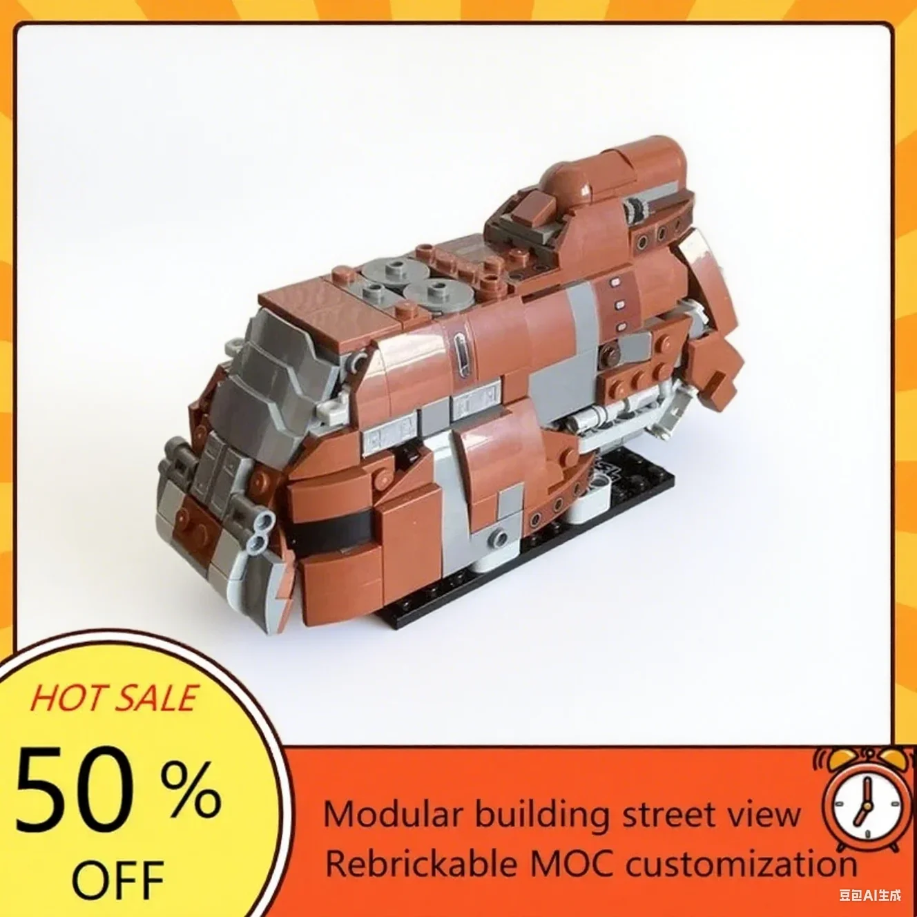 

385PCS Trade Federation MTT Midi-Scale Space War Military MOC Custom SpaceShip Battle Model DIY Assembly Puzzle Toy Gift