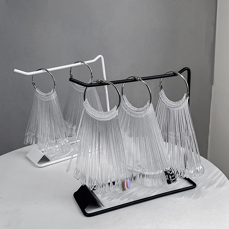 Falsche Nail Art Farbkarte Display Stand Gel Nagellack Vorlage Fächerform Nail Art Tipps Probenständer Nagellack Übungspalette