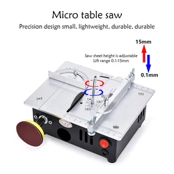 Mini Multifunctional Table Saw Electric Desktop Saws Small Household DIY Cutting Tools Woodworking Bench Lathe Cutter Machine