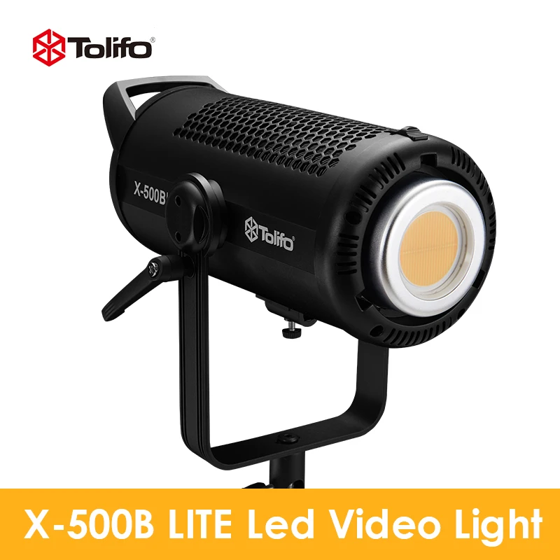 Tolifo-Luz LED X-500B LITE Bicolor, 500W, COB, Bicolor, para vídeo, 86300Lx, alto brillo, iluminación para estudio de fotografía y vídeo