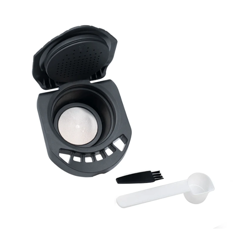 

Coffee Capsule Adapter Reusable Coffeeware Pod Plastic+Stainless Steel Black For Dolce Gusto Edg250 Coffee Machine