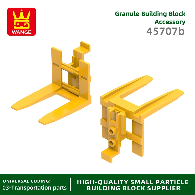 20Pcs/lot  45707bForklift Arm Building Block Moc Color Fork Accessories Compatible with Brick DIY Children's Toy Assembly Gift