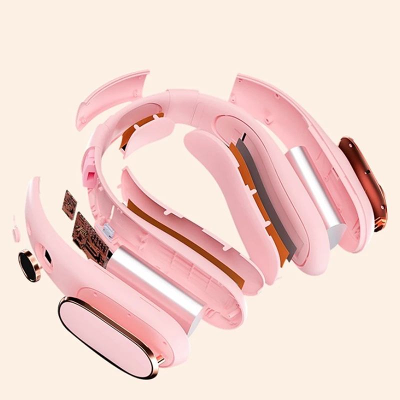 تدفئة معلقة للتخييم في الهواء الطلق ، شحن USB ، مدفئ رقمي للرقبة اليدوية ، شاشة عرض LED ، 4 مستويات من وسادة الحرارة ، أو ما ، الشتاء