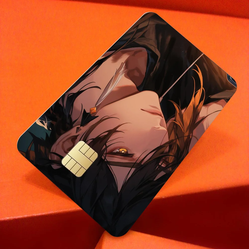 Zhongli ملصقات جلدية لبطاقة الائتمان لـ VISA Bank Bus Metro Access Card غطاء طبقة رقيقة واقية ملصق مائي للنساء