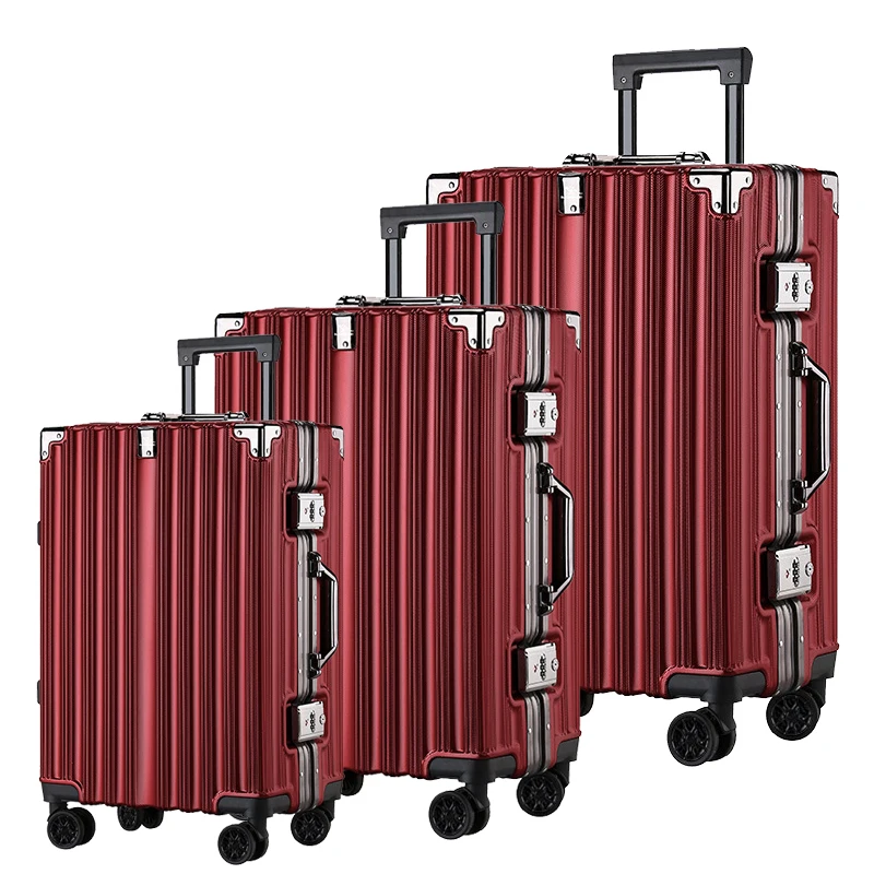 YX16924 Design 3 Pcs Luggage Sets 28 Inch Hard Case Travel Luggage Valise  Aluminum Frame Suitcase Travel Luggage Set