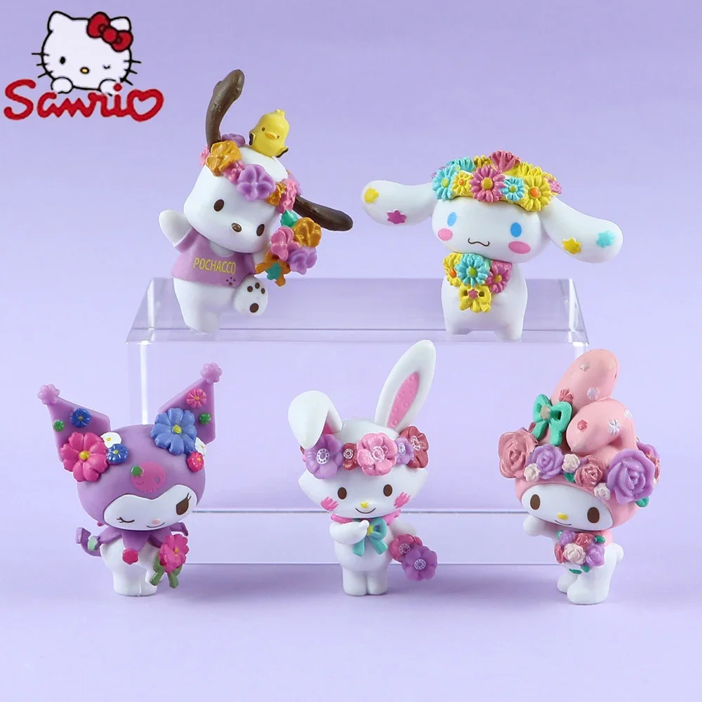 

Фигурка Hello Kitty Sanrio 6 см из аниме «Моя Мелодия», кавайный Коричный курол, кошка, экшн-фигурки, коллекционные материалы, подарки, игрушки для детей