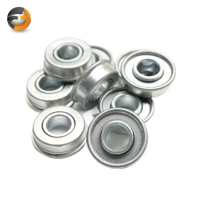 

4PCS FR8ZZ 12.7X28.575X7.938mm Flange Bearings 1/2" x 1-1/8" x 5/16" Inch Metal Sealed Shielded Miniature Mini Bearing