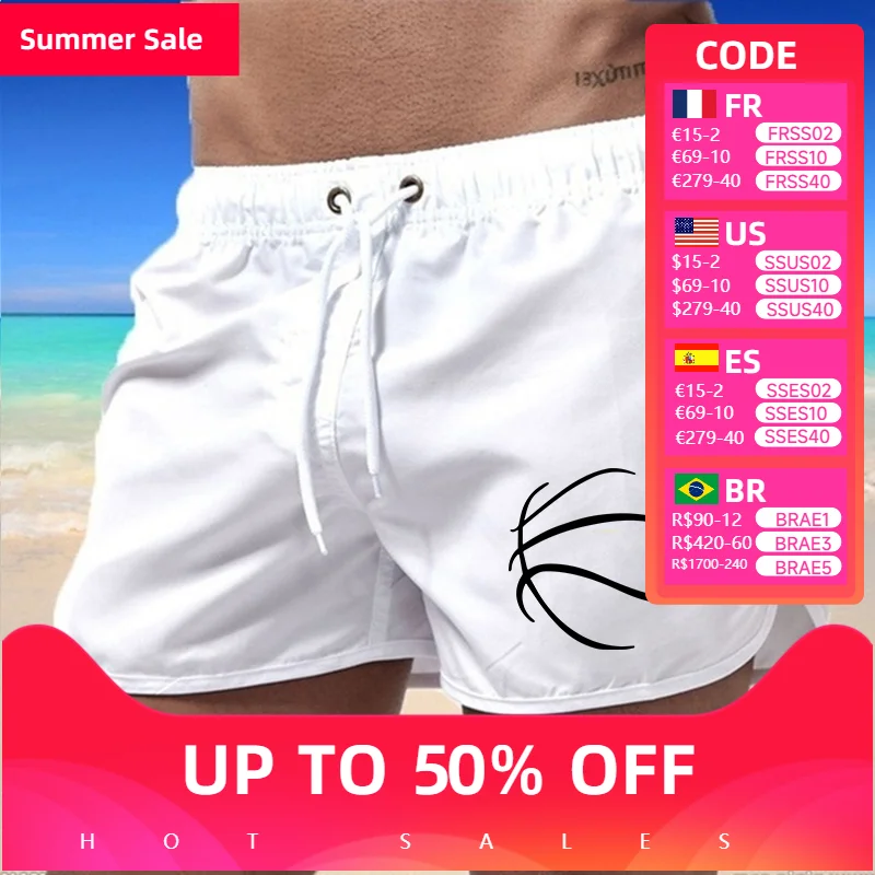 

Swim Shorts Mens Beach Shorts Summer Hot Sales Men Loose Comfortable Style Daily Bathing Suit Man Ventilate Gym Clothing Seaside