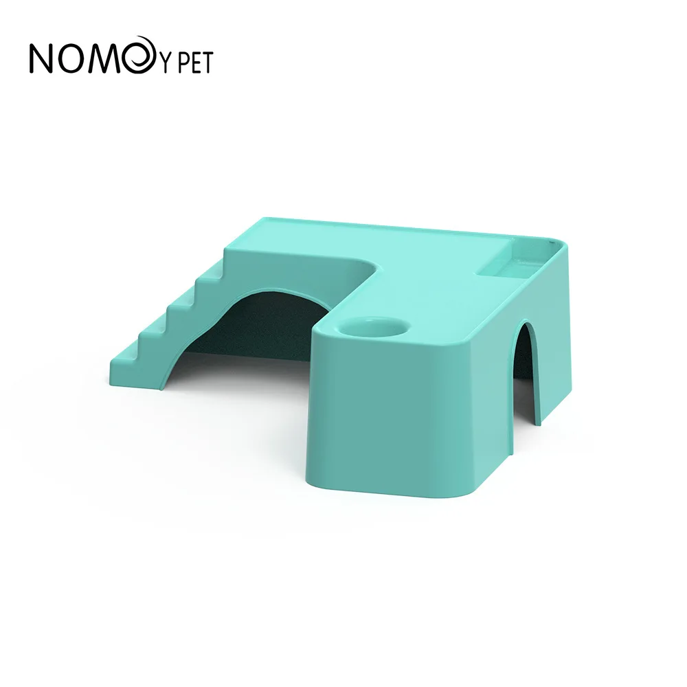 منصة حيوانات أليفة صغيرة متعددة المستويات من NOMOY مع منحدر ومخبأ وطبق طعام - ديكور قفص للهامستر والشينشيلا والجربوع #4