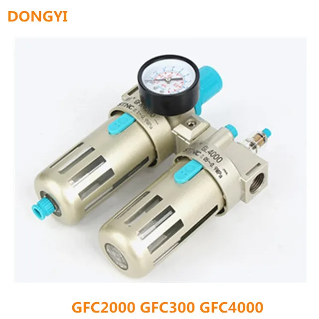 High Quality Oil Filter Regulator Trap Pneumatic Water Separator Pressure Manual Drainage GFC2000 GFC300 GFC4000