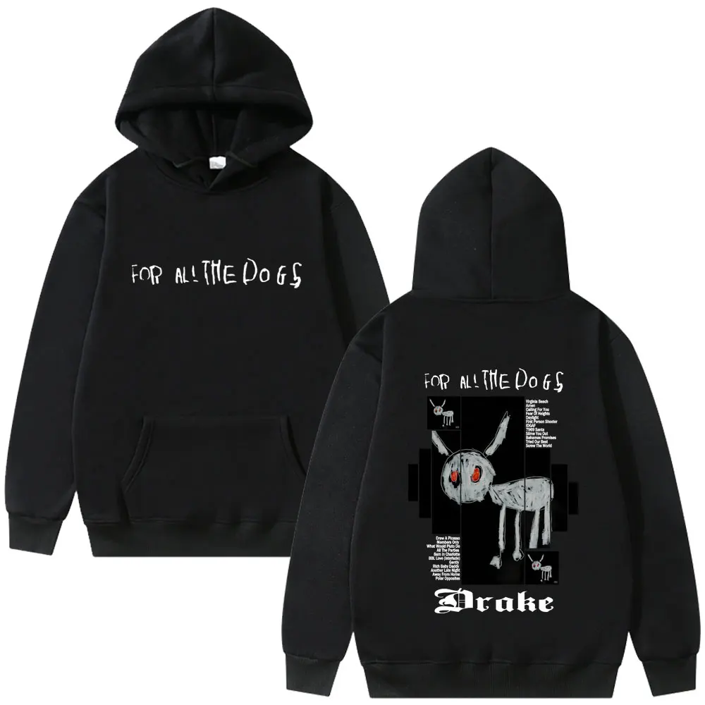 

Rapper Drake for All The Dogs Album Graphic Hoodie Men Women Hip Hop Oversized Sweatshirt Men's Vintage Casual Pullover Hoodies