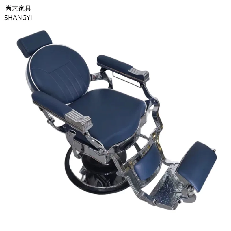 Chaise à tête d'huile rétro pour hommes, chaise de coupe de cheveux pour musée, salon de coiffure, garniture de rasage inclinable spéciale, chaise de salon de permanente et de teinture