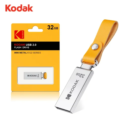 Unidad flash USB Kodak de metal, 32 GB/64 GB/128 GB USB 2.0, unidad de almacenamiento USB de música portátil para automóvil, adecuada para uso comercial y de oficina