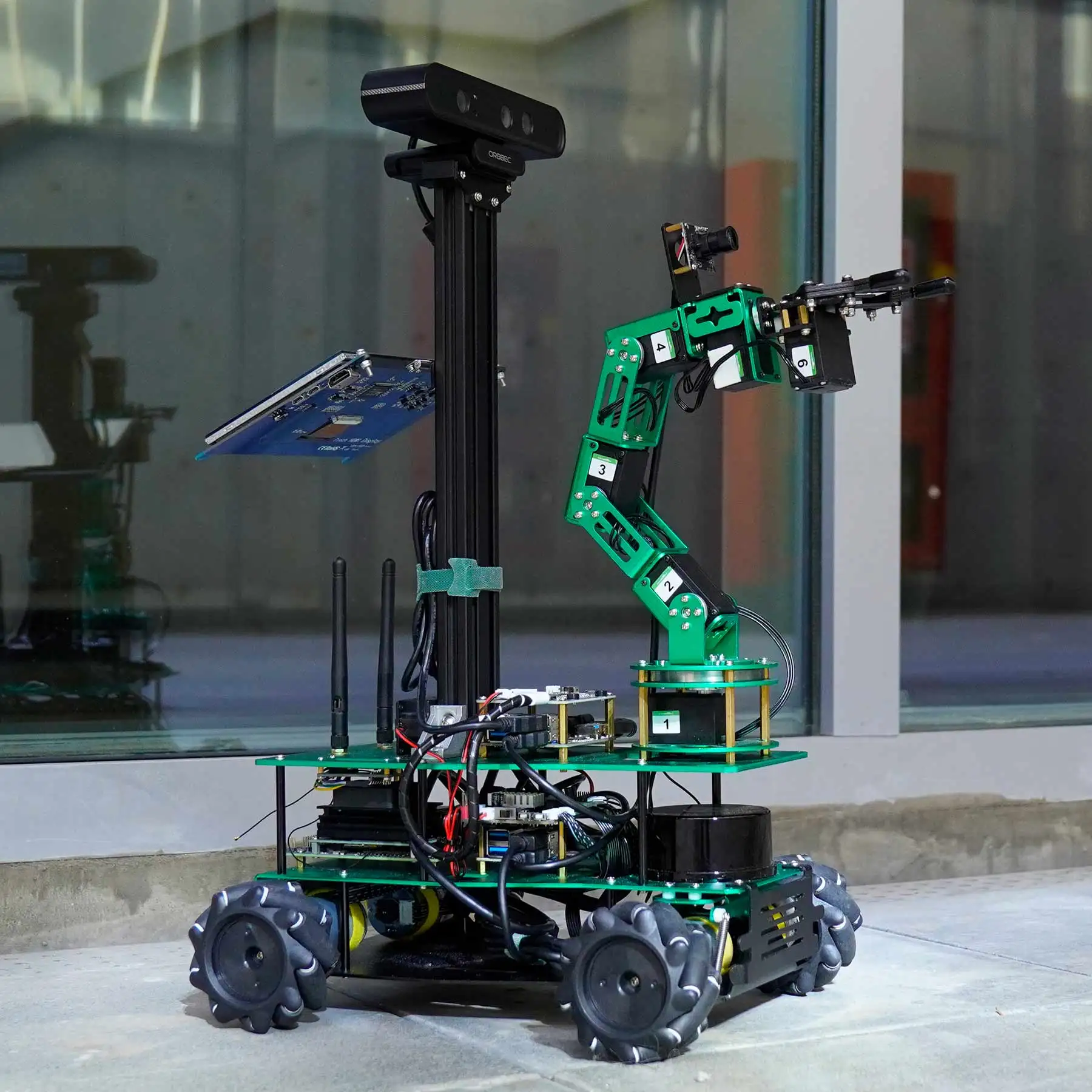 ROSMASTER X3 PLUS omnidirectional movement robot based on the ROS equipped with  lidar, depth camera, 6DOF robotic arm