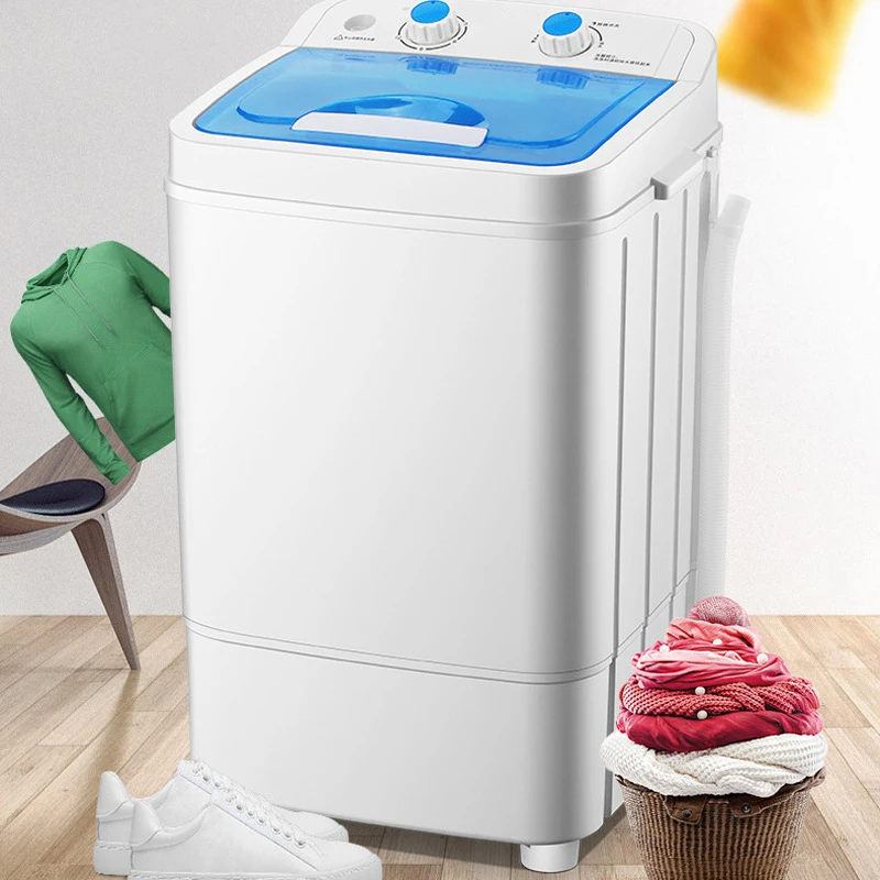 6kg Single Tube Barrel Small Washing Machine Full & Semi Automatic Washing Dual-Use Mini Washing Machine