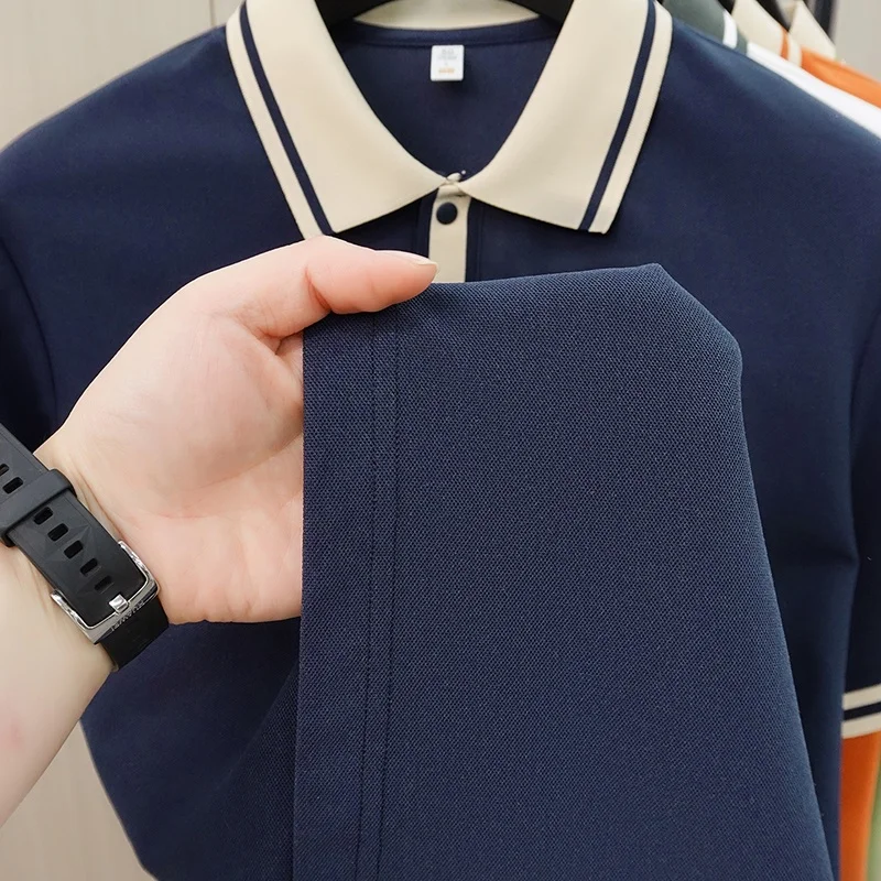 Neues Hochwertiges Herren Marken-Poloshirt Sommer Exquisiter Druck Kurzarm T-Shirt Business Mode Vielseitige Herrenbekleidung – Detail 16
