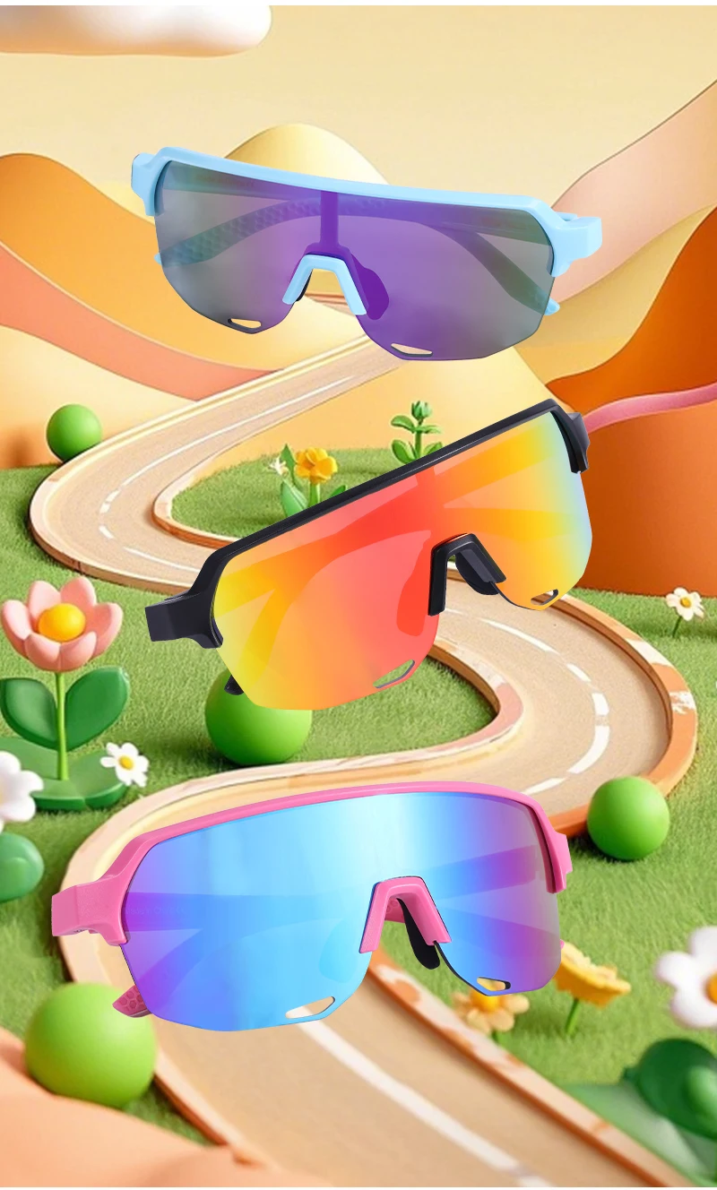SCVCN Kinder-Sportsonnenbrille für Jungen und Mädchen, Outdoor-Fahrradbrille, Kinder-Campingbrille, MTB-Angelbrille, Fahrradbrille, UV400 – Detail 9