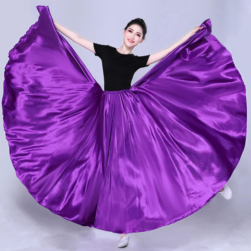 Flamenco Skirts For Women Spanish Dance Gypsy Belly Chorus Adult Solid Stage Performance Women Bullfighting Spain Single Skirts