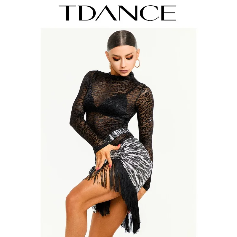 Customized TDANCE Latin Half Skirt Versatile Practice Skirt One Piece Training Course GL-54
