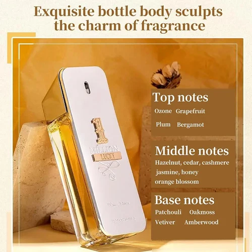 Imagen 2 del producto Nuevo Perfume de 100ml, extracto de ladrillo de oro de millones de oro, Perfume Woody de larga duración para hombres, Perfume para hombres, fragancia de oración 2025
