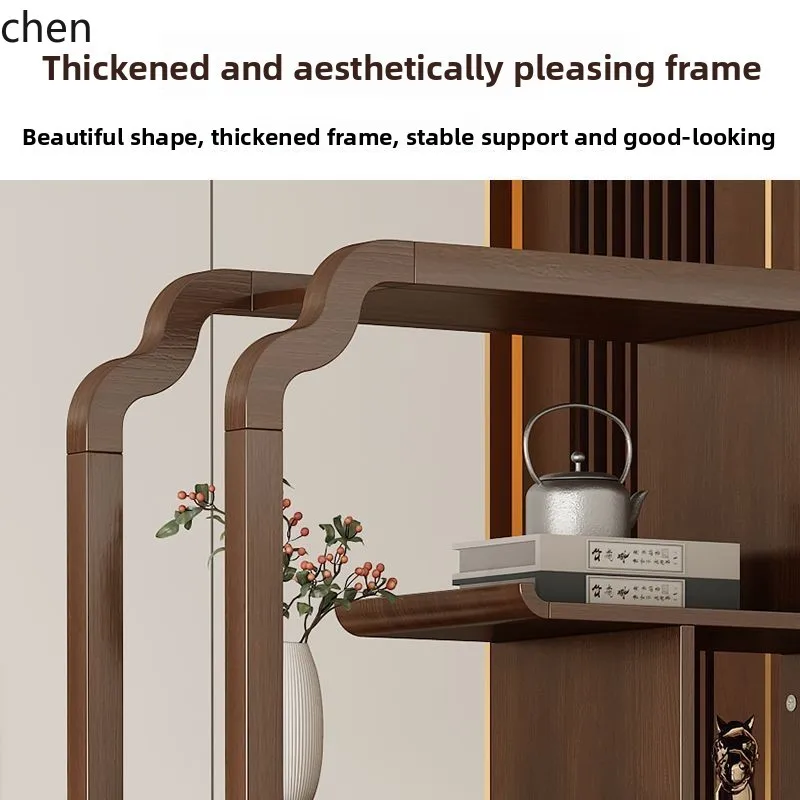 

YFY Entrance Cabinet Solid Wood Partition Hall Cabinet Screen Shoe Cabinet Integrated