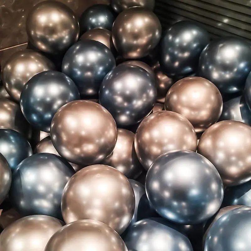 10/20/50 قطعة 10 بوصة بالونات اللاتكس المعدنية ل حفل زفاف وعيد ميلاد ديكور ، بالونات معدنية لتوريد عطلة مهرجان الحدث #6