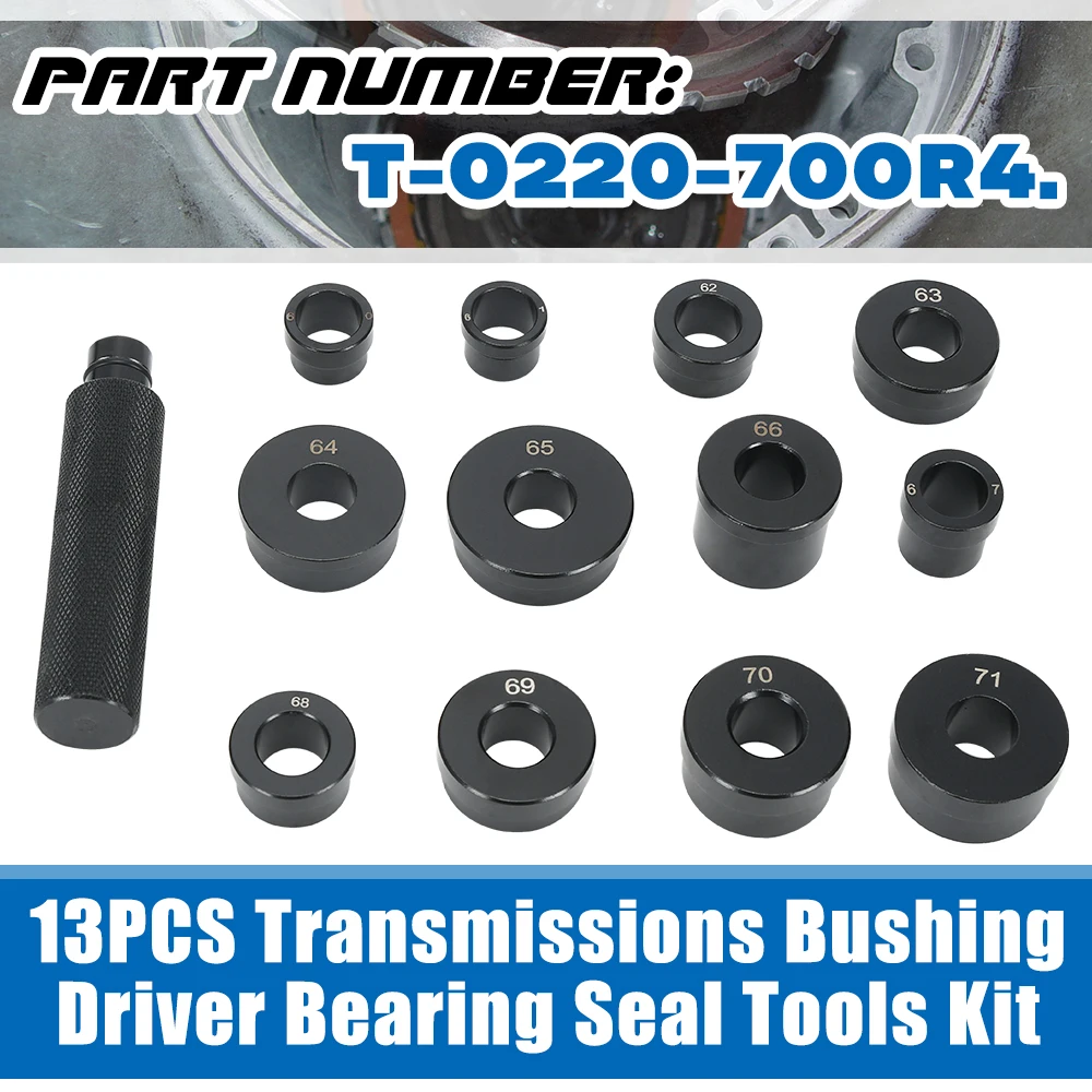 T-0220-700R4 Master Bushing Driver Set for GM 700-R4 4L60 4L60E 4L65E Transmissions Bushing Bearing Seal Installer Remover Set