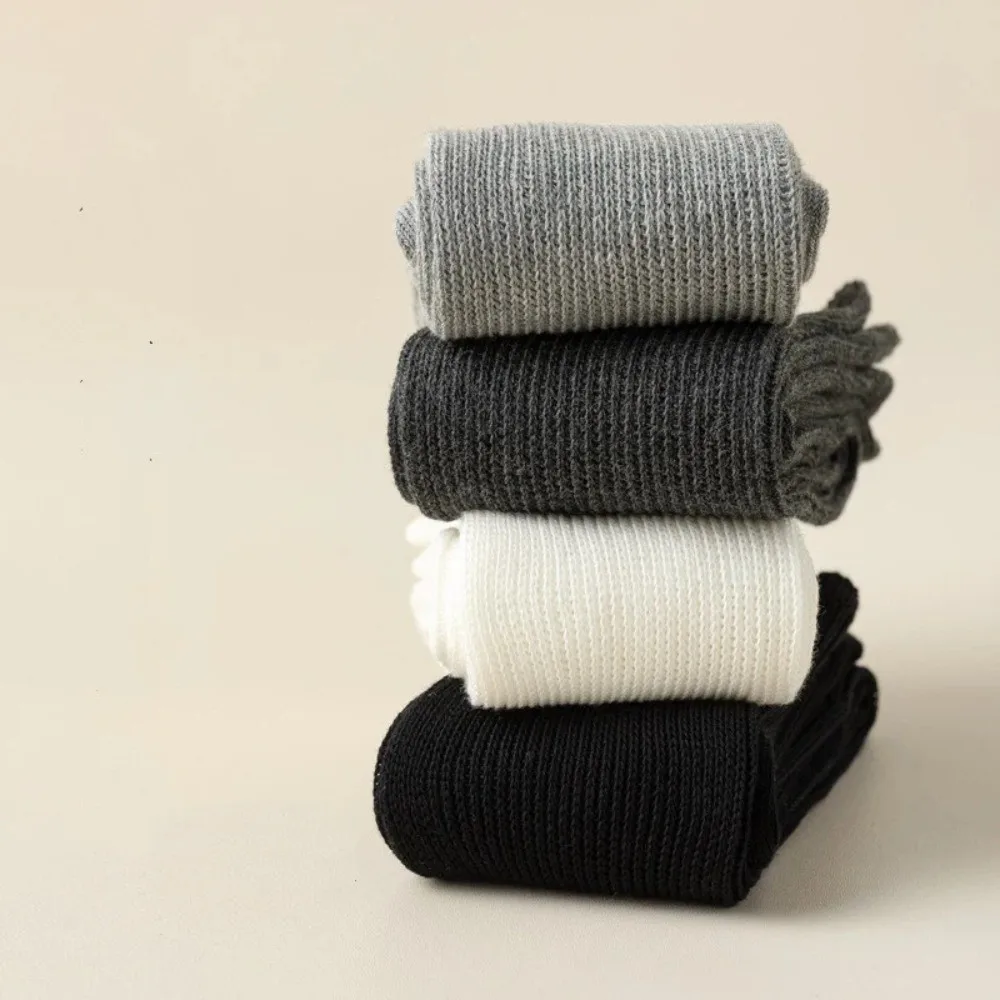 Comfortable Solid Color Women's Long Socks Soft Japanese Style Two-Toed Sock High Elasticity Long Split Toe Socks Autumn