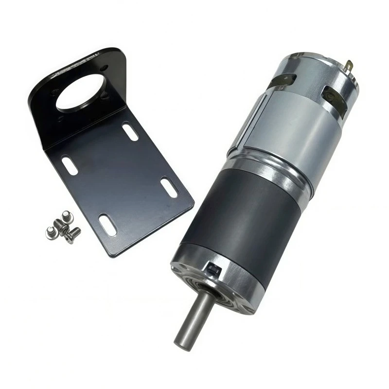 42GM775 Planetary Gear Reduction Brushless Motor with 12V and 24V Power Supply, Adjustable Power Supply, Bracket
