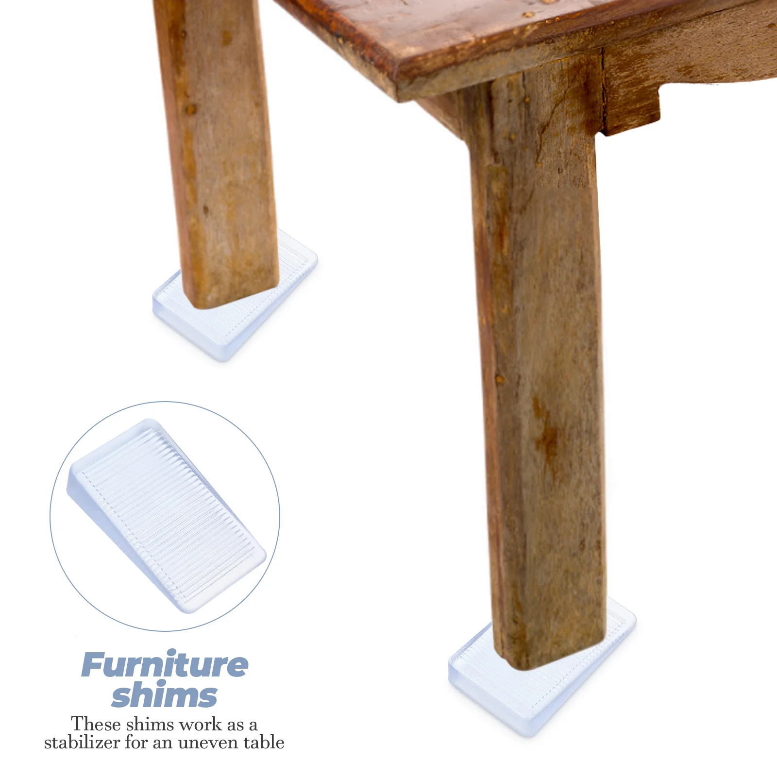 

8Pcs Household Furniture Shims Flexible Table Levelers for Wobbly Tables Furniture Leveling Stabilizers Household Table Shims